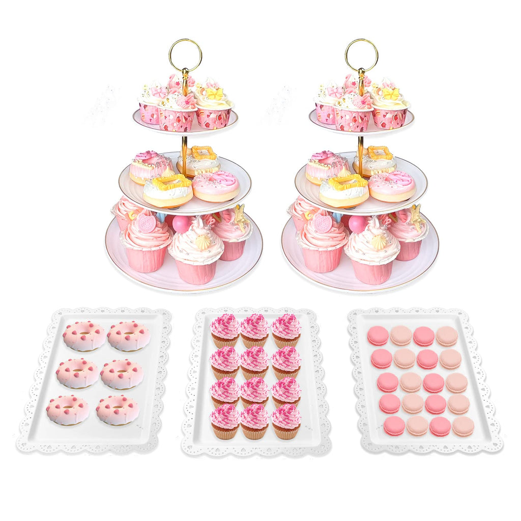Tiered Cupcake Stands and Serving Trays, 5-Piece