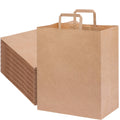 Brown Kraft Paper Bags with Handles, 12 x 7 x 14 in, 120 ct