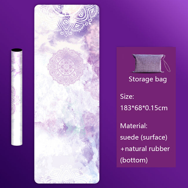 Suede & Natural Rubber Travel Yoga Mat