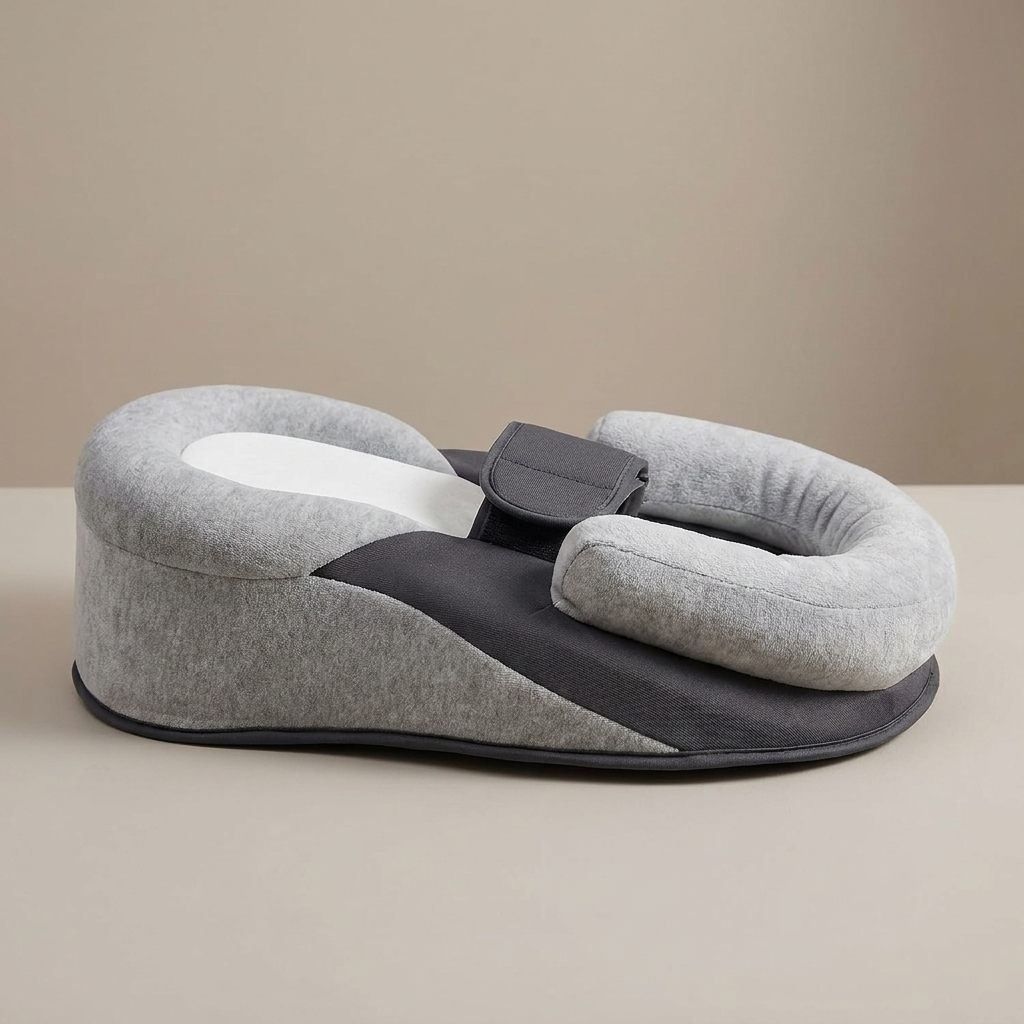 Side profile showing the gentle 15-degree incline of the baby lounger