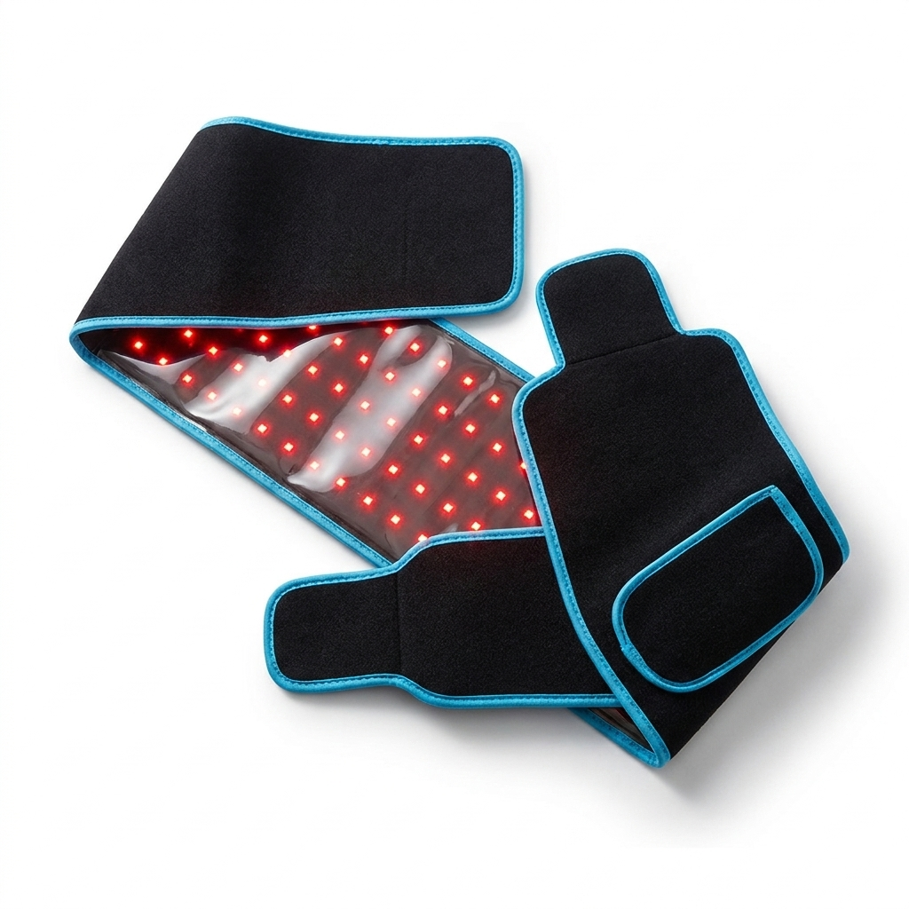 Infrared LED therapy back belt white-background product photo