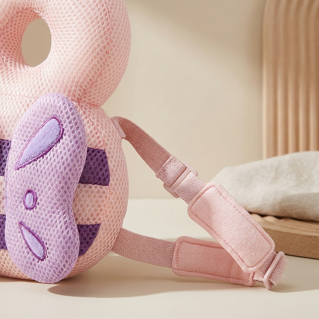 Close-up of soft breathable cushion and adjustable strap