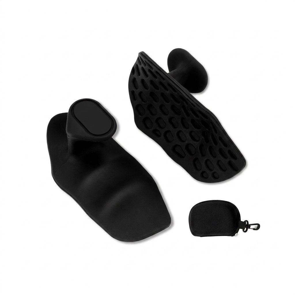 Ergonomic silicone pull-up grip pads white-background product photo