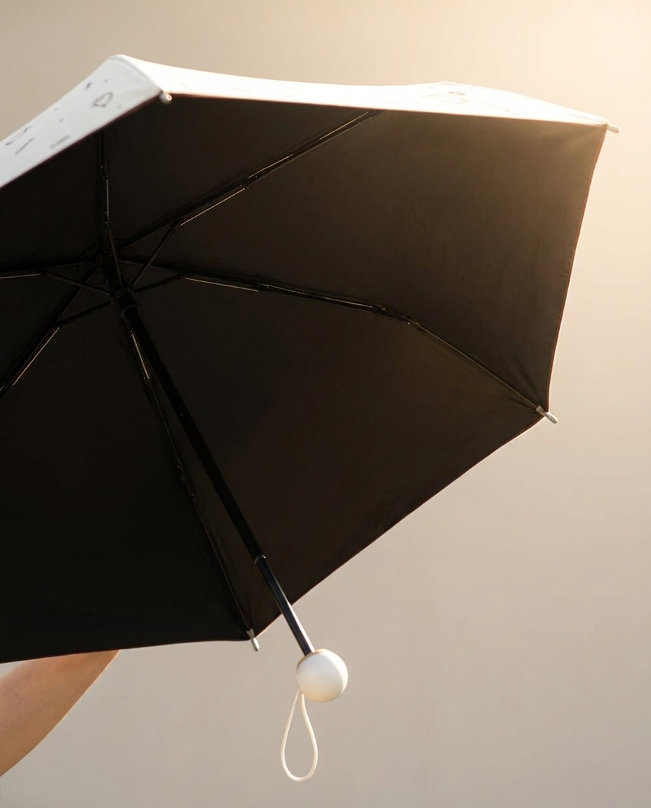 Black UV-protective underside coating providing sun shade