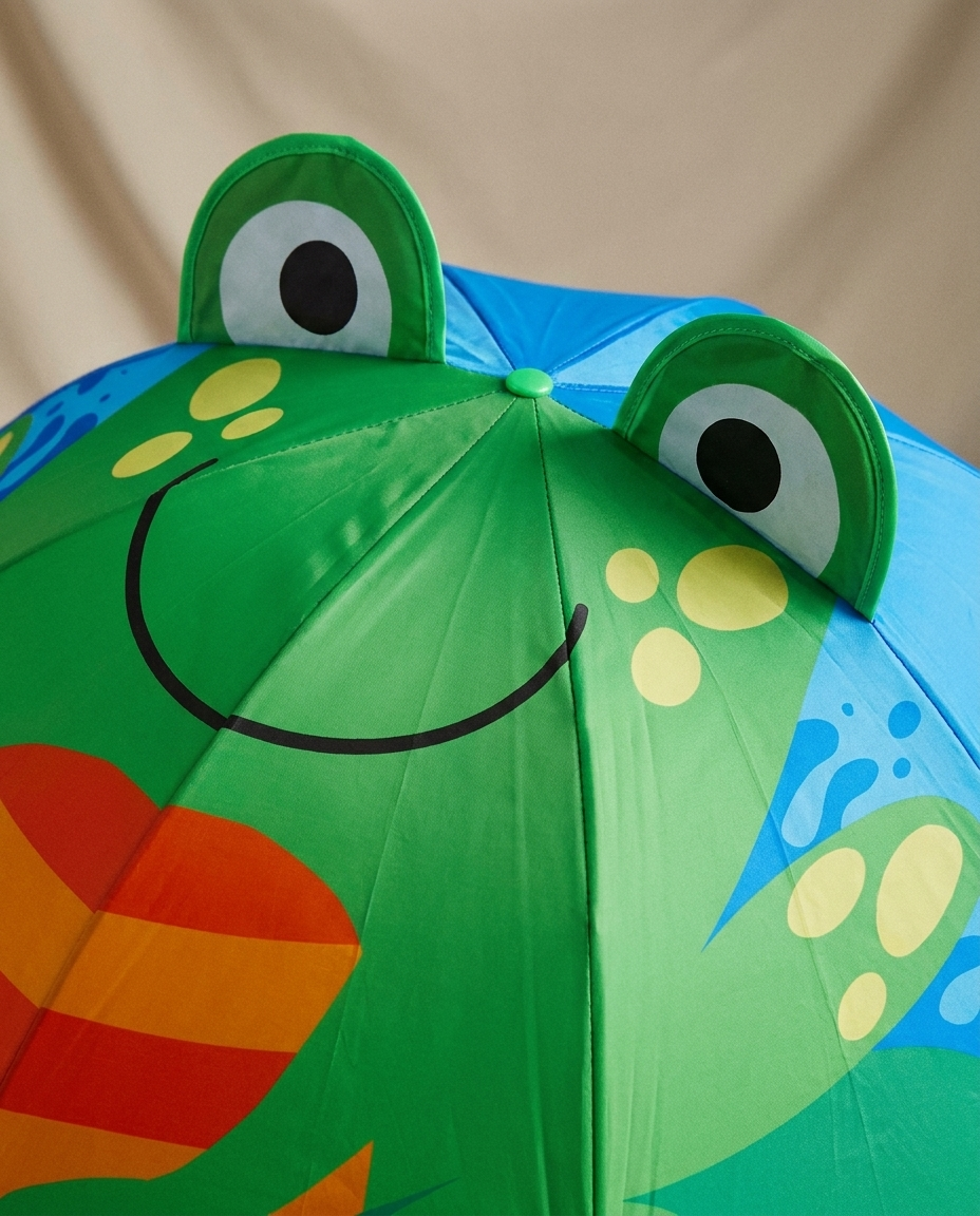 Close-up of the cute 3D ear cartoon umbrella design