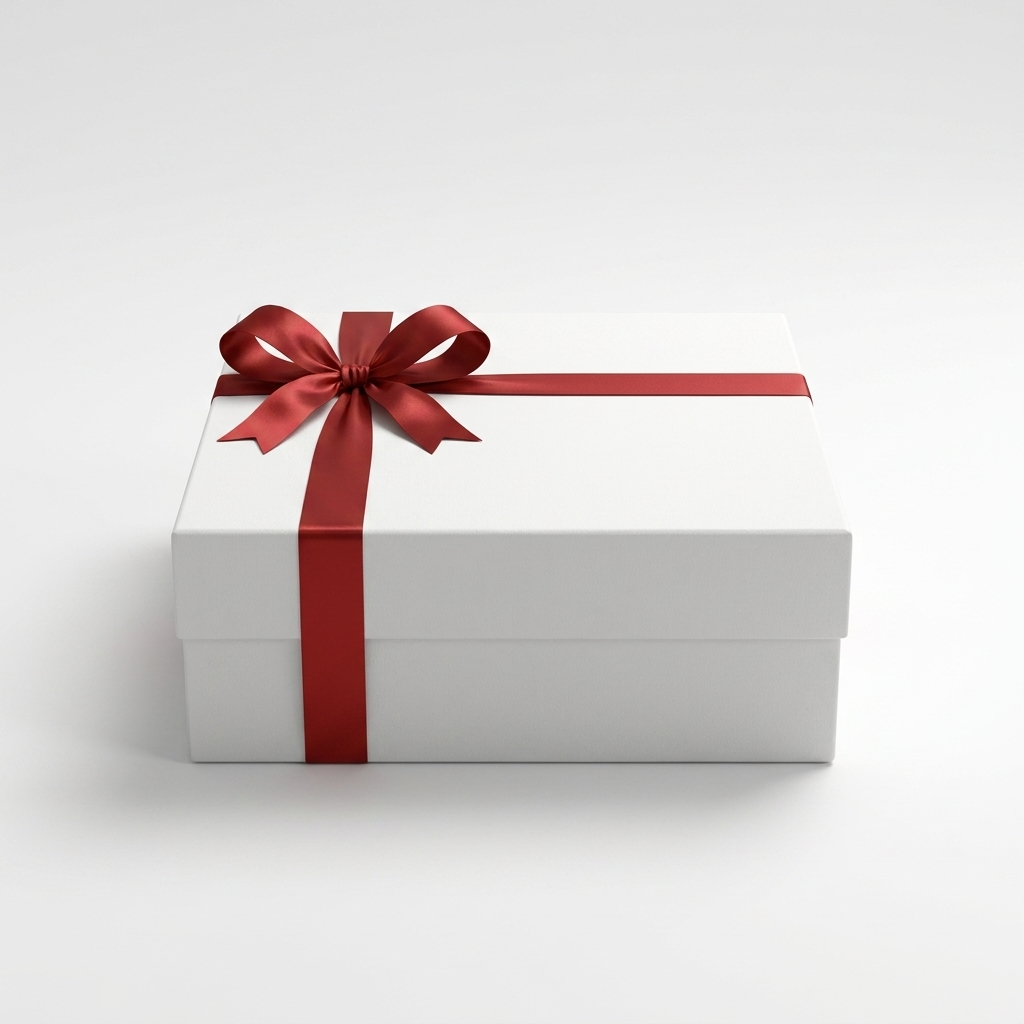 Embrace Spa Luxe gift box with red ribbon bow