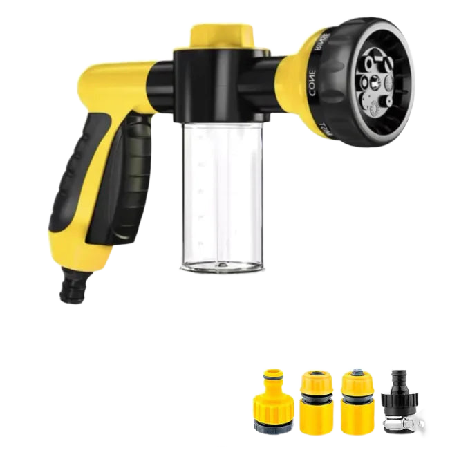 Pet Shower Sprayer on pure white background, square ecommerce packshot