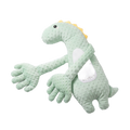 Green dinosaur baby soothing pillow on pure white background