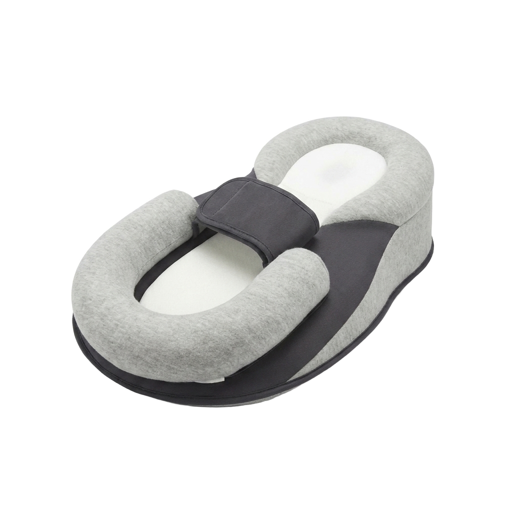 Baby anti-spit-up lounger nest on pure white background