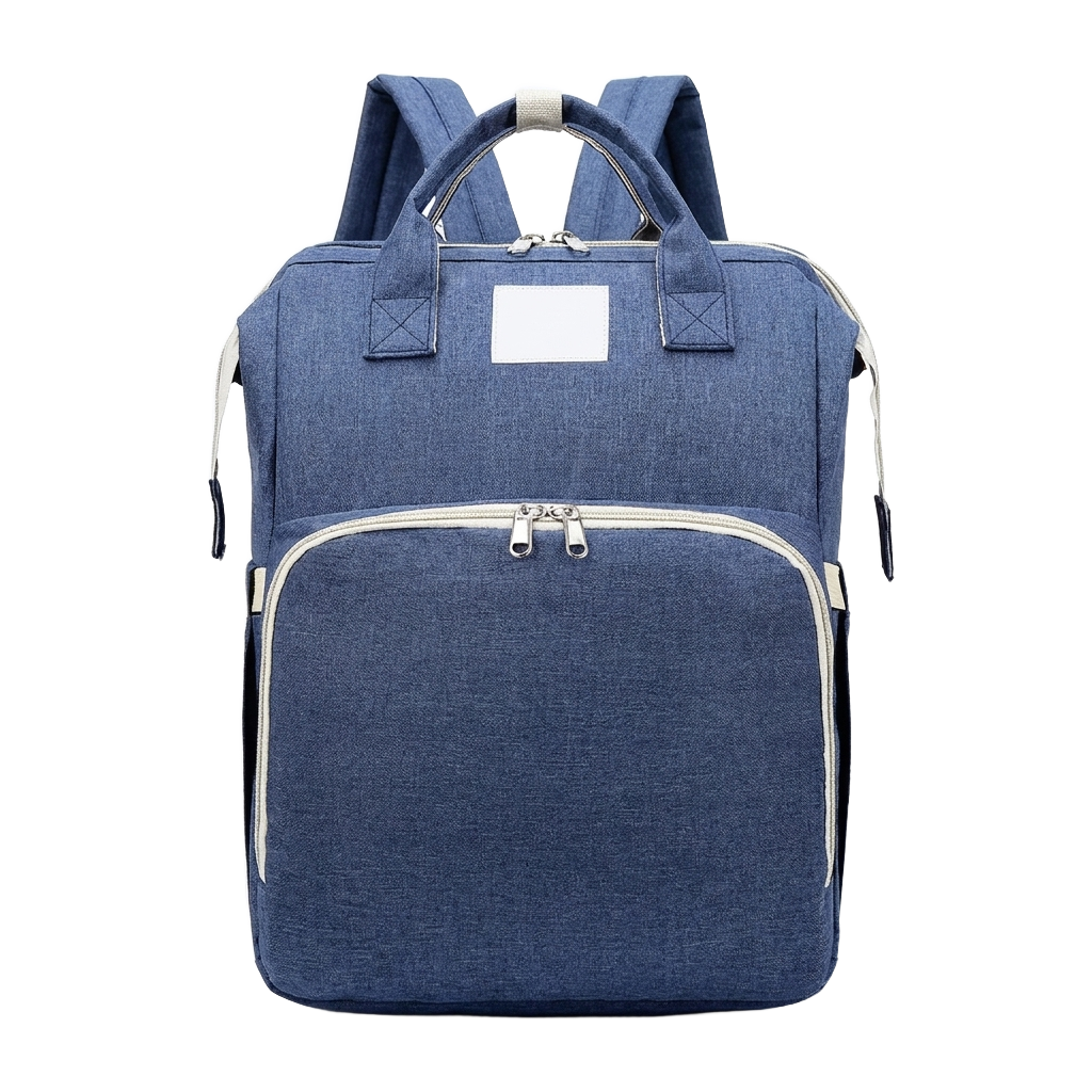 Large-capacity diaper backpack mommy bag on pure white background