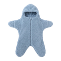 Star baby swaddle sleep sack on pure white background