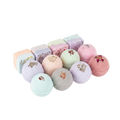 Natural bath bombs and shower steamers gift set on pure white background