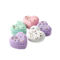 Heart shaped shower steamers gift box on pure white background