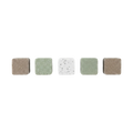 Earthy shower steamer gift box, set of 5, on pure white background