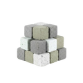 Earthy shower steamer gift box, set of 12, on pure white background