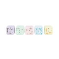 Aromatic shower fizzies 5-piece relaxation kit on pure white background
