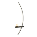 Curved arc LED wall lamp on pure white background