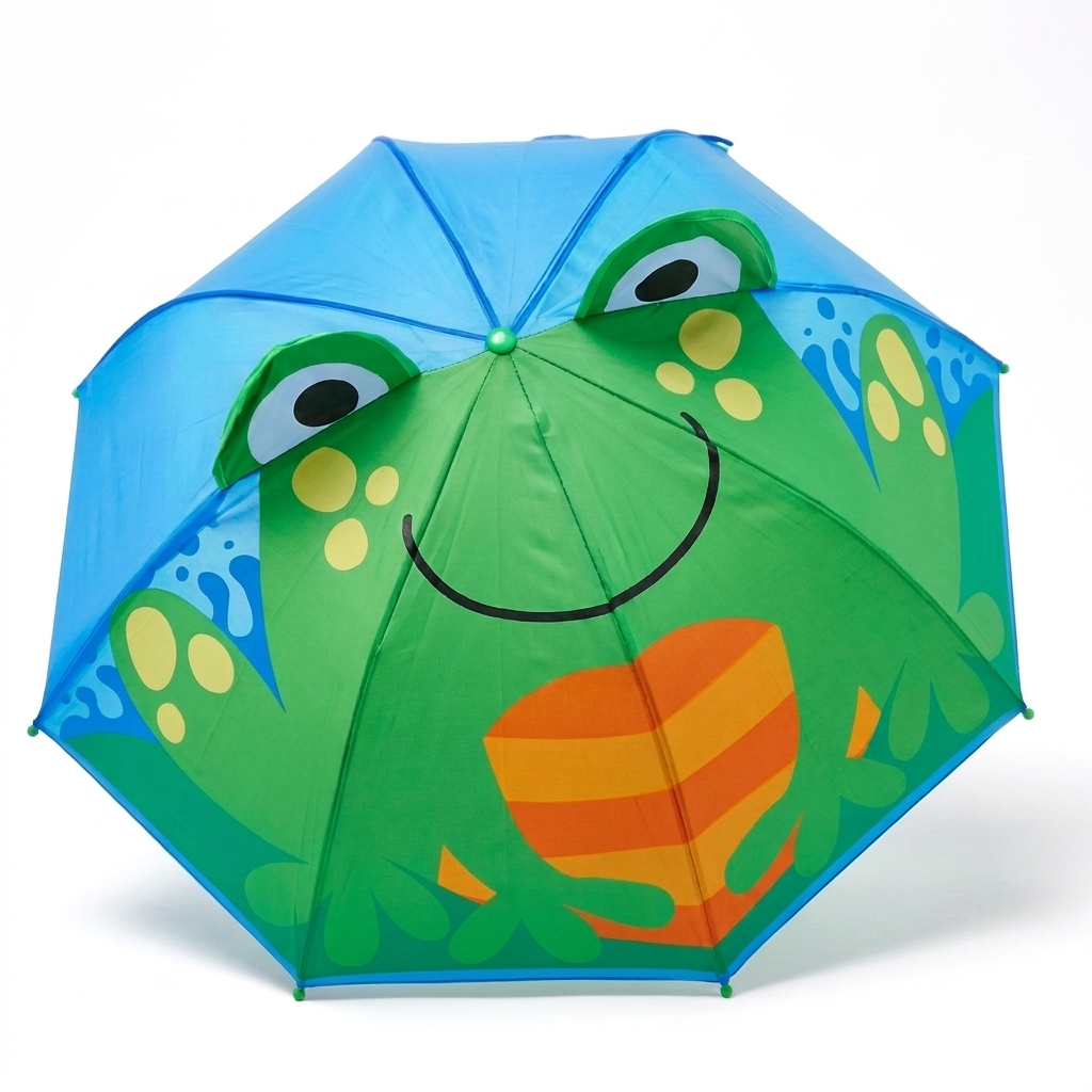 FunShade cartoon kids UV umbrella on pure white background square packshot