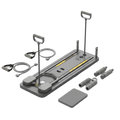 Folding abdominal fitness board on pure white background