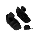 Ergonomic silicone pull-up grip pads on pure white background product photo