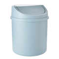 Compact desk bin with swing lid, true white background packshot