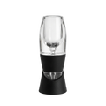 Elegant wine aerator and decanter on stand, true white background packshot