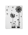 Black dandelion wall decal design, true white background