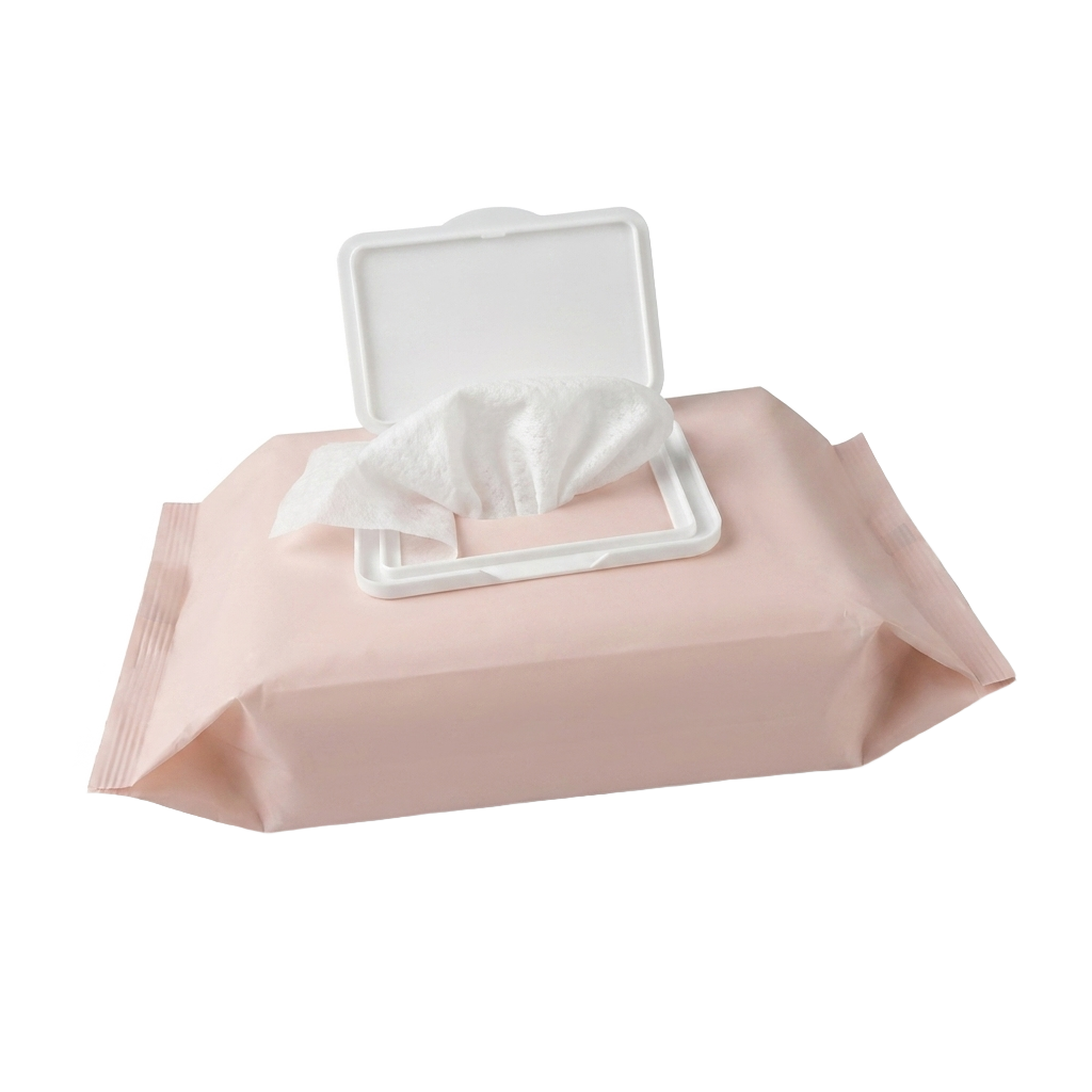 Pack of pet paw and fur cleaning wipes with flip-top lid on pure white background product photo