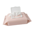 Pack of pet paw and fur cleaning wipes with flip-top lid on pure white background product photo