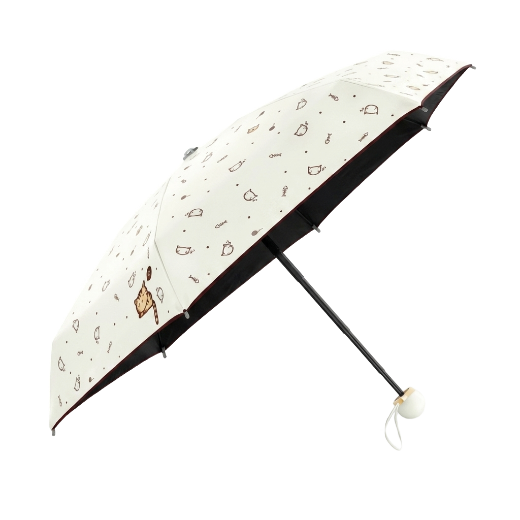 All-weather mini umbrella open, true white background packshot