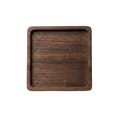 Japanese walnut art coaster, true white background packshot