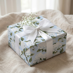 Blue Hydrangea Paper Wrapping Sheets, 8 ct