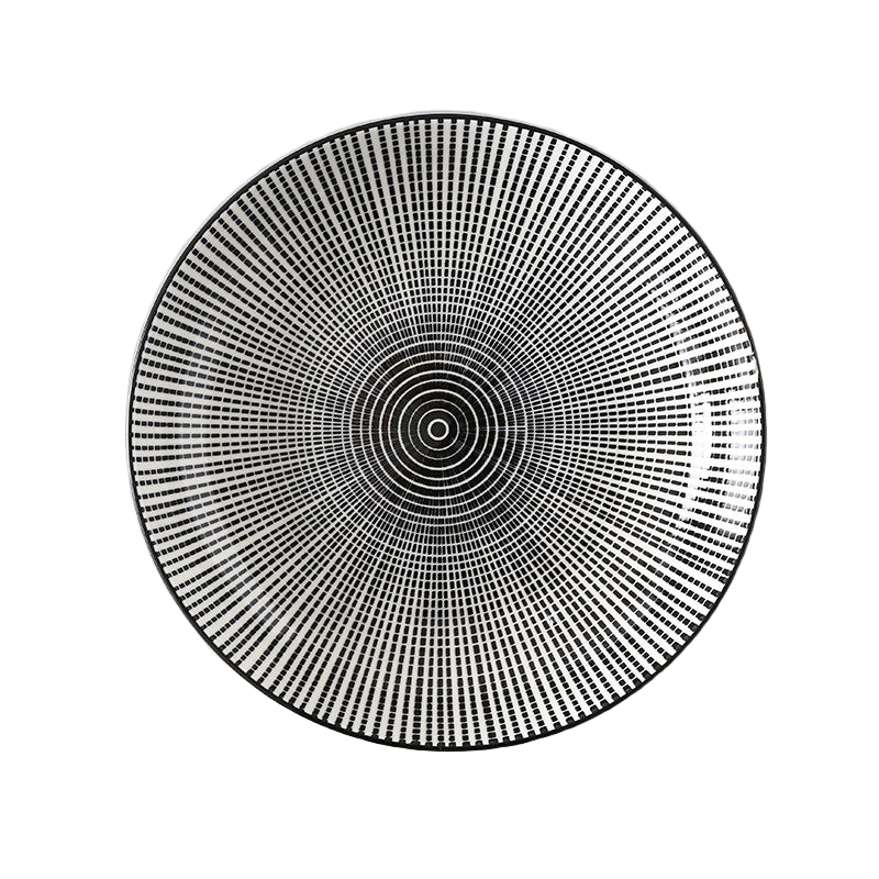 7-Inch Eastern Chic Ceramic Plate clean cutout showing striped glaze pattern