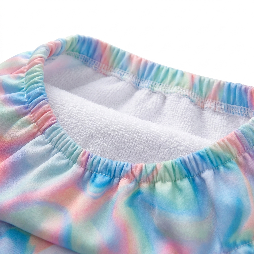 Close-up of cloth training pants absorbent fabric and elastic waistband