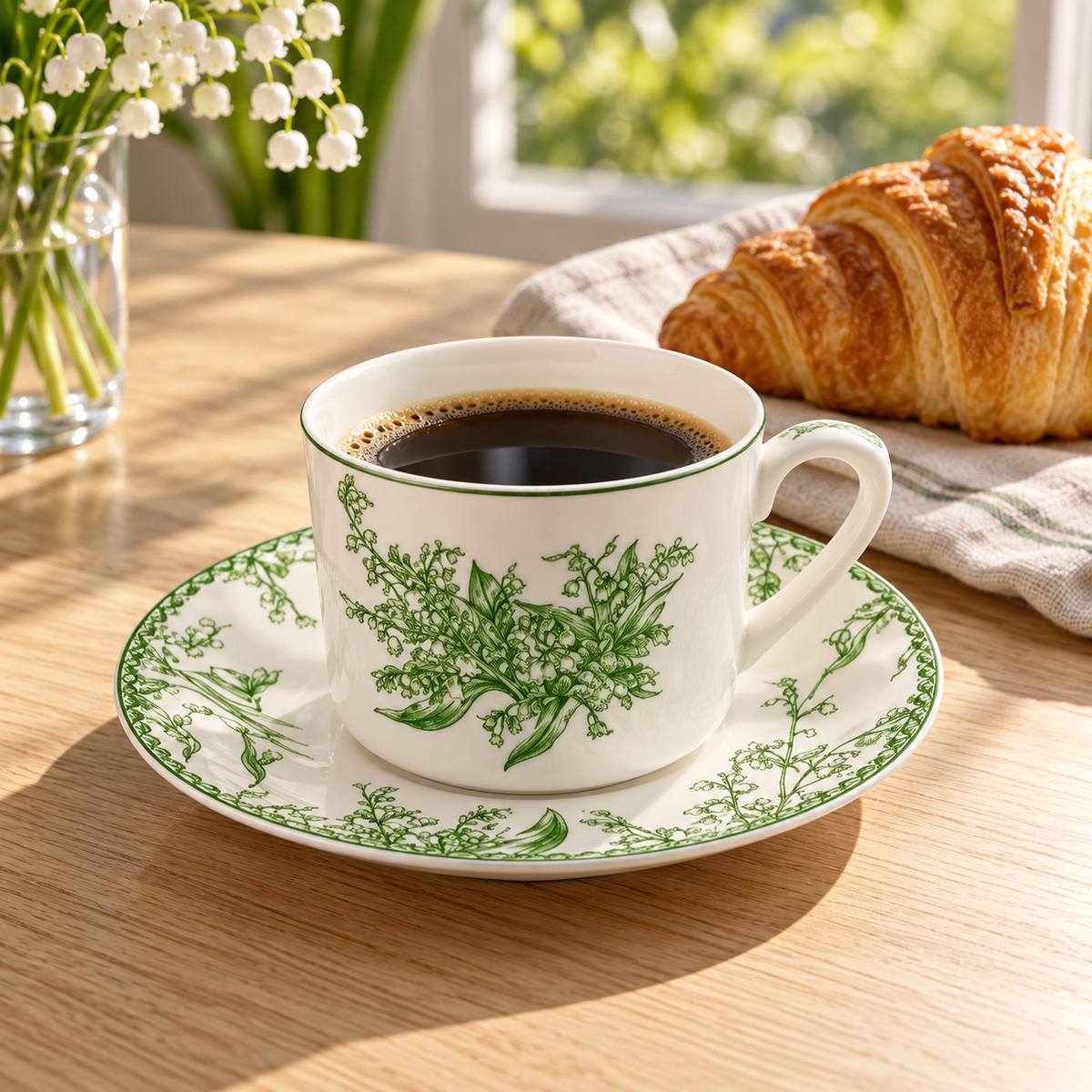 Lily of the Valley Cup and Plate Set - 4 Pieces - serving inspiration