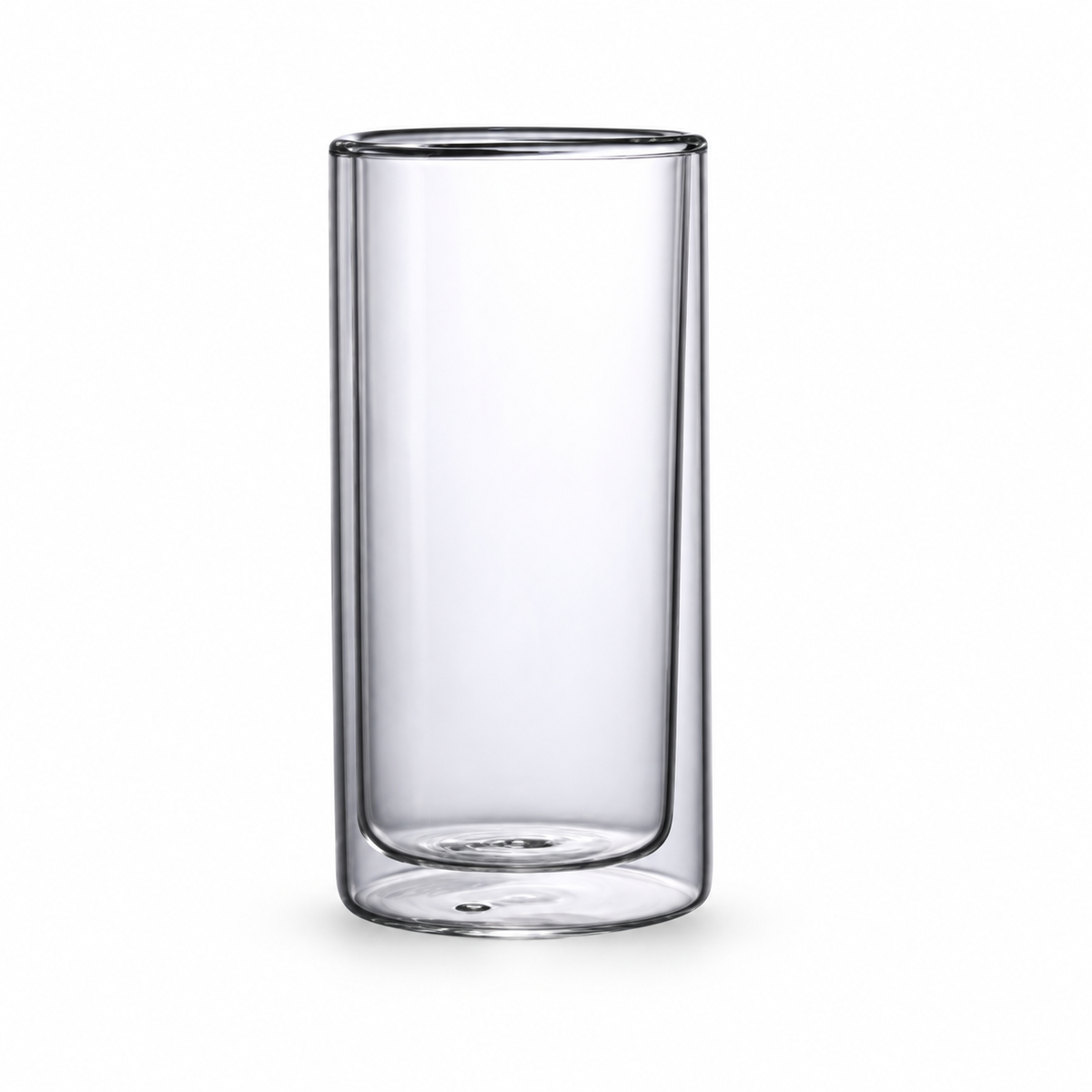 Transparent-250mL double-wall glass on white, preserving the finish shown by the mapped product reference.