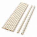 Straight ivory bamboo-fibre drinking straws on a clean white background. Beverages, glassware and extra decor are styling props, not included.