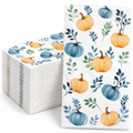 Pumpkin guest napkins - white background product view