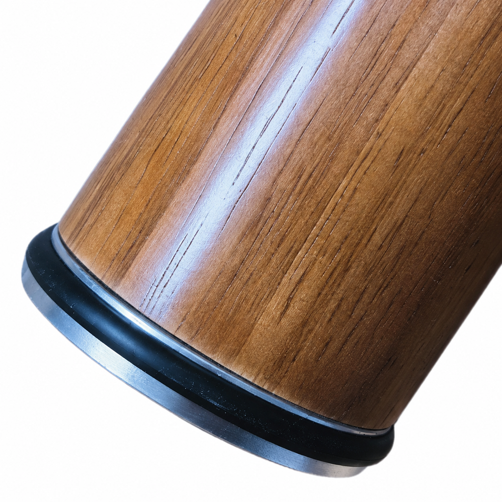 Wood-color rolling sharpener lower end ring detail
