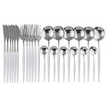 Original 24-piece Silver variant with silver heads and white handles.