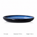 Blue gradient porcelain plate 10 in variant, diameter and height specification