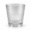 Brina textured whiskey tumbler, complete empty glass on white