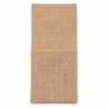 Plain Style C burlap-style cutlery pouch on a white background.