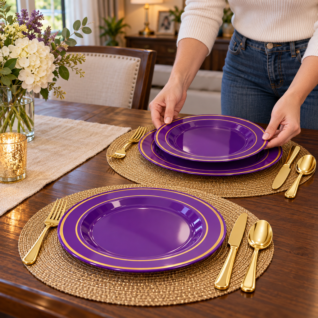 AI-generated product illustration: dinnerware 02; styling props not included