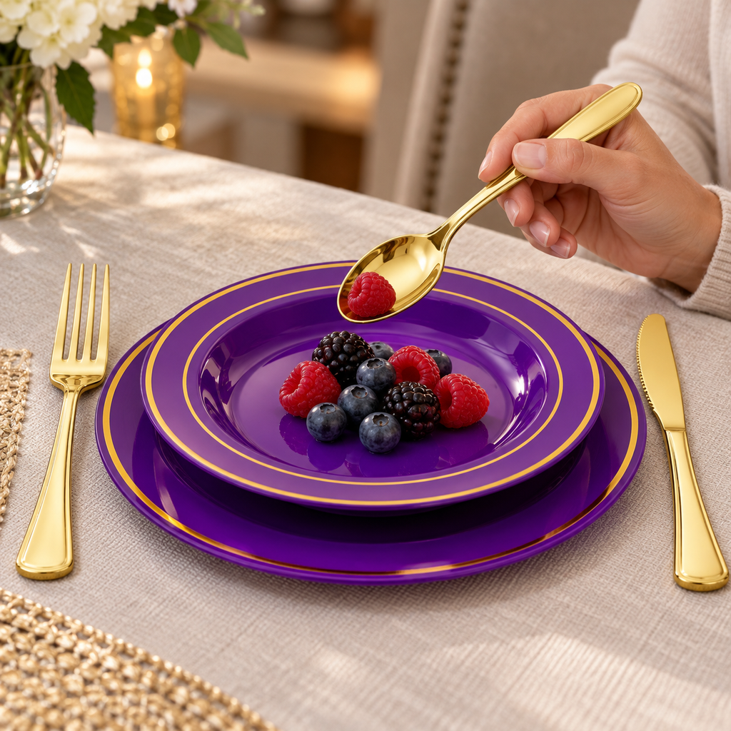 AI-generated product illustration: dinnerware 05; styling props not included