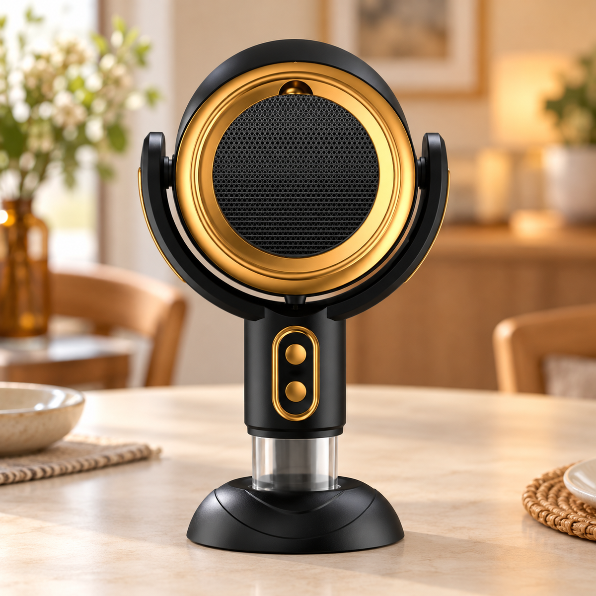 AI-generated product illustration: extractor gold 01; styling props not included