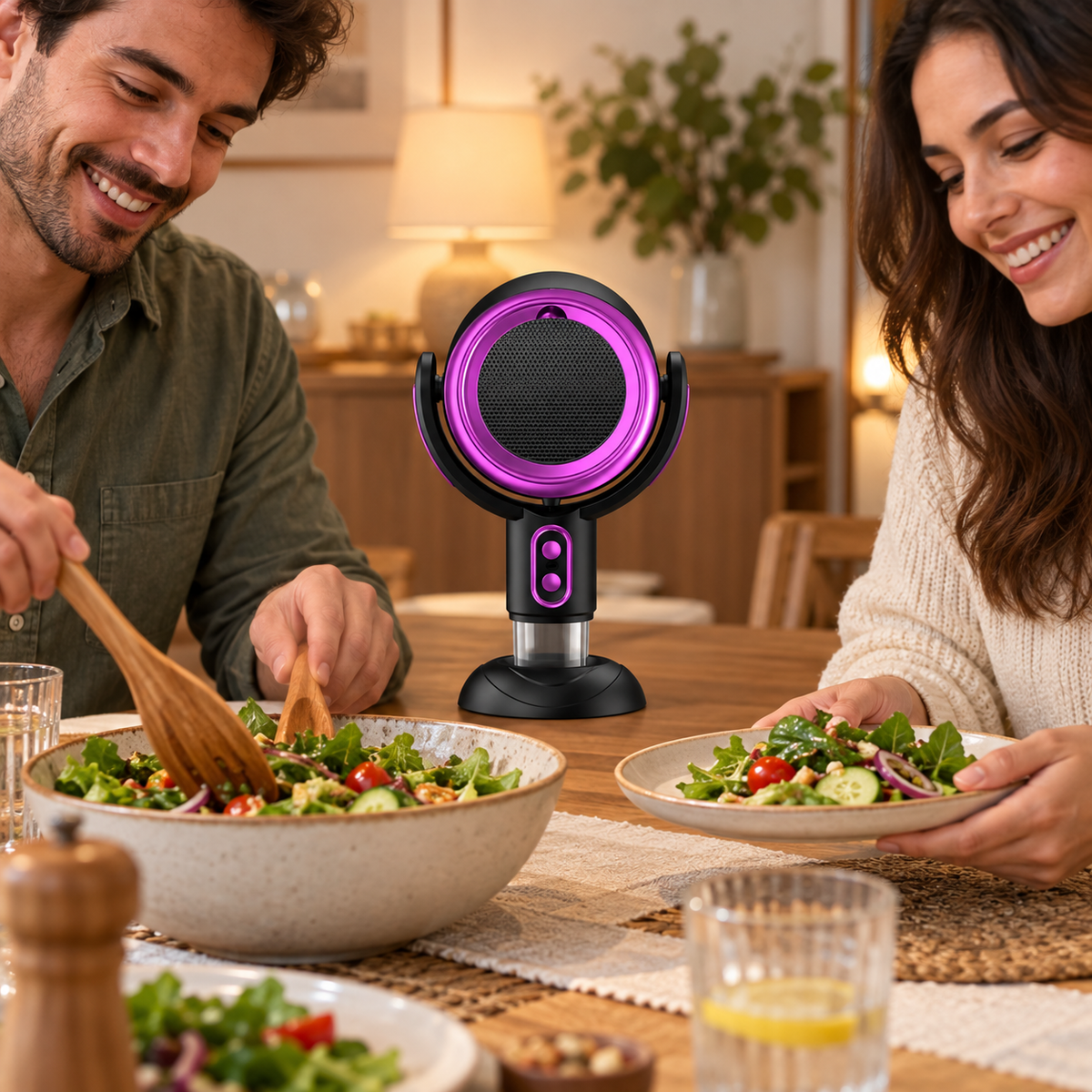 AI-generated product illustration: extractor purple 05; styling props not included