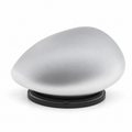 Complete unlit frosted pebble garden light on white