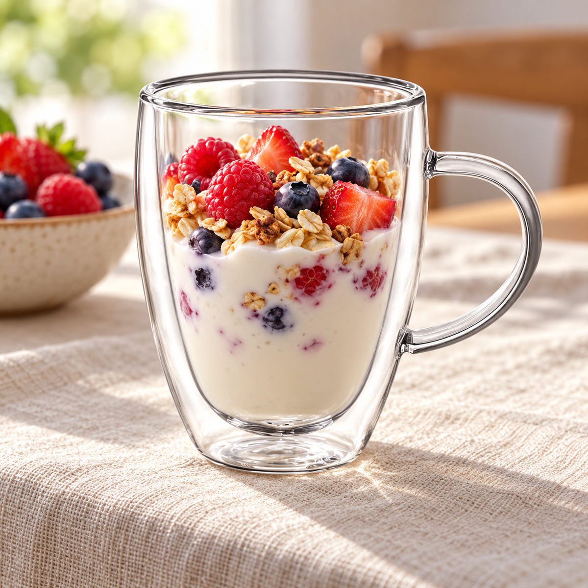 glass dessert; styling props not included