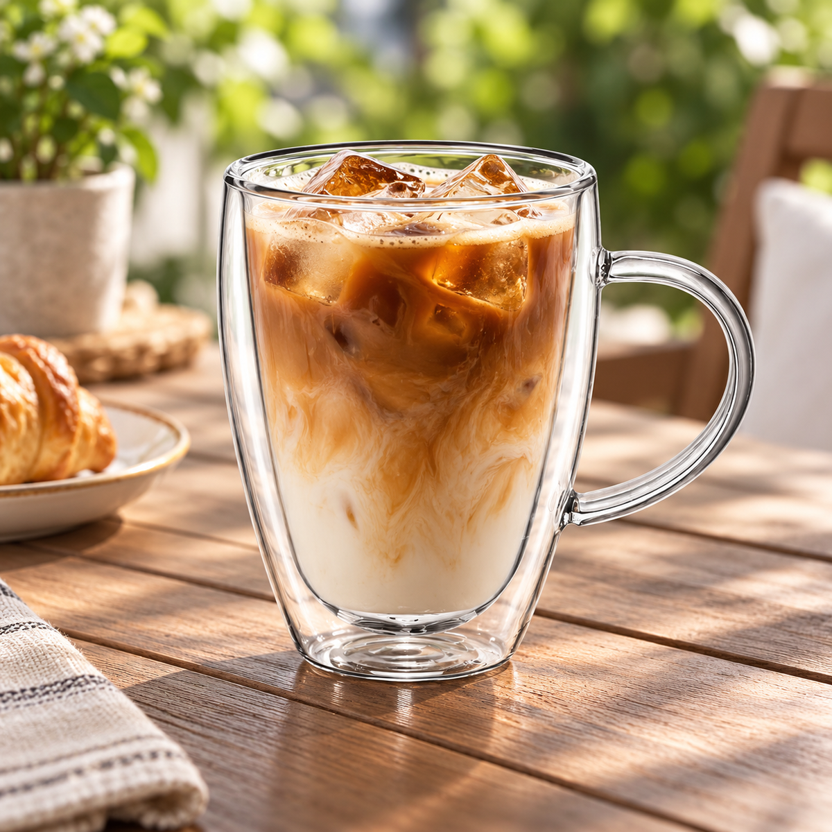 glass iced; styling props not included